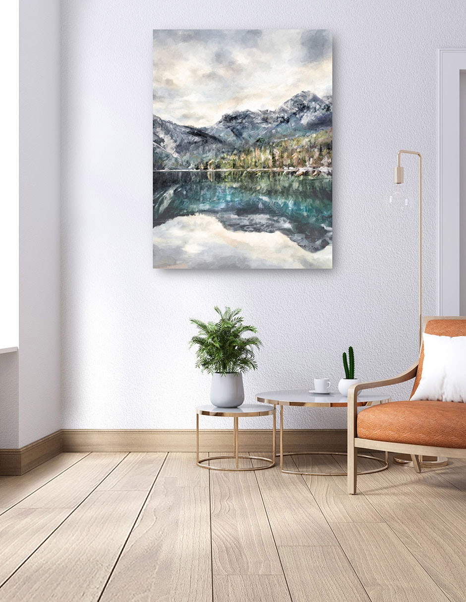 Cuadro decorativo Reflexiones Del Lago técnica mixta Lagos 4