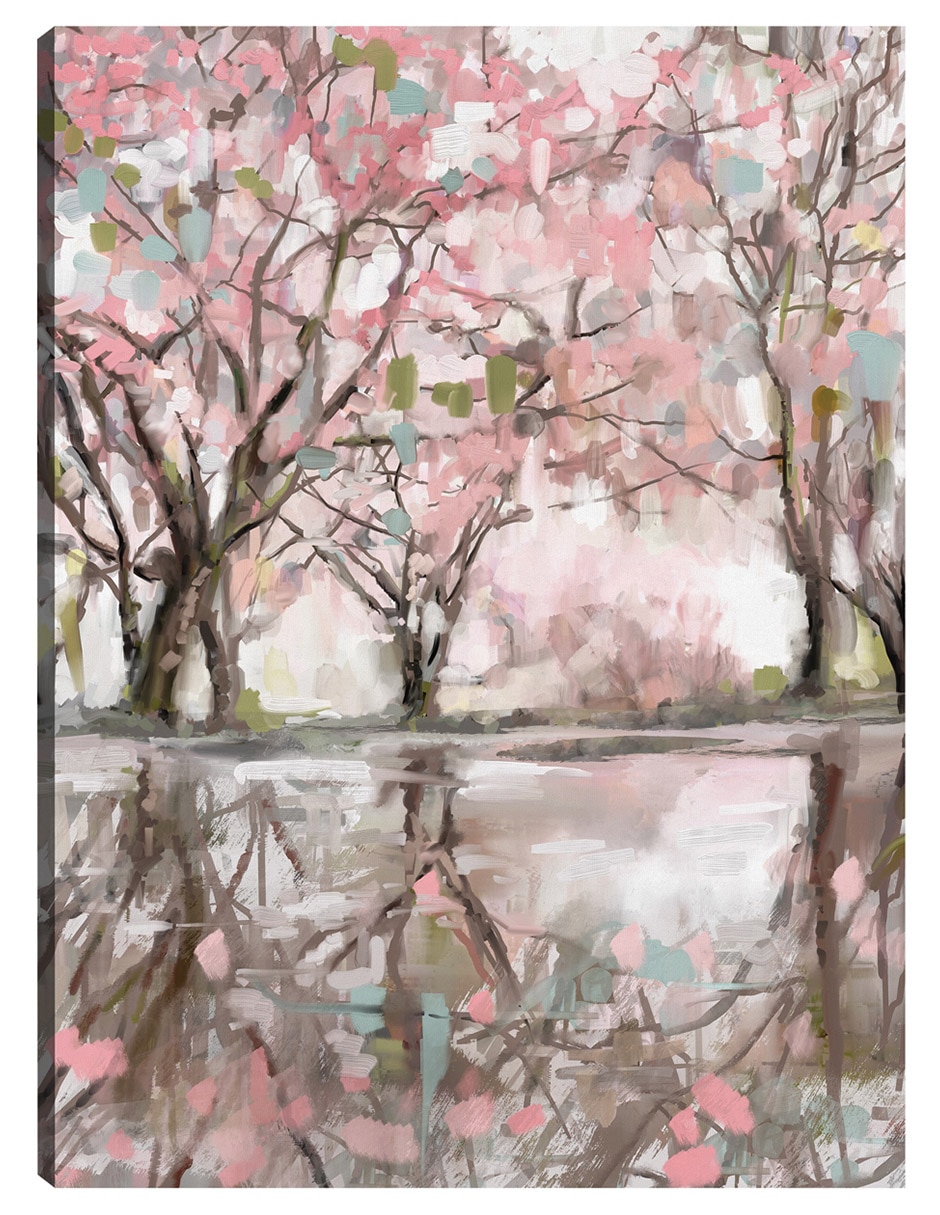 Cuadro decorativo Reflejos De Flor Rosa técnica mixta Lagos