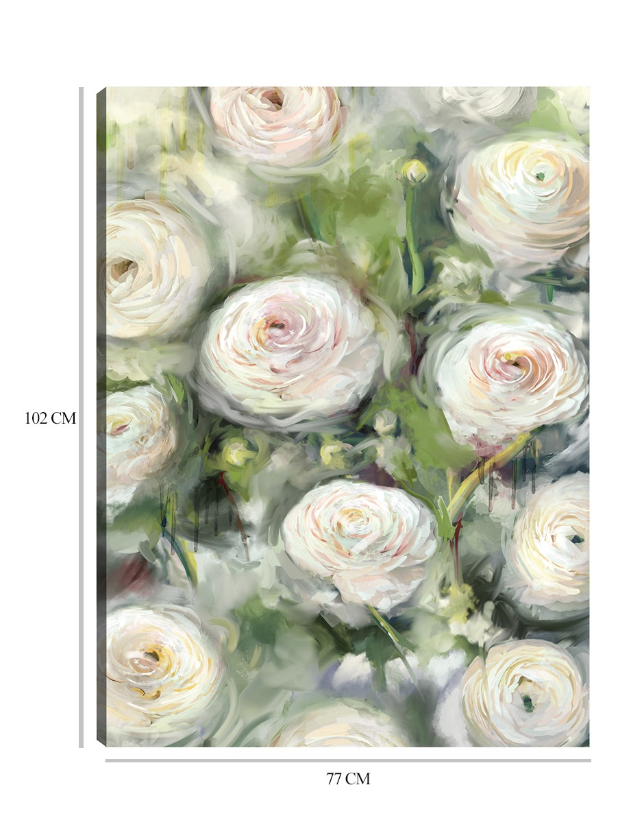 Cuadro decorativo Ranúnculo I técnica mixta Floración 9
