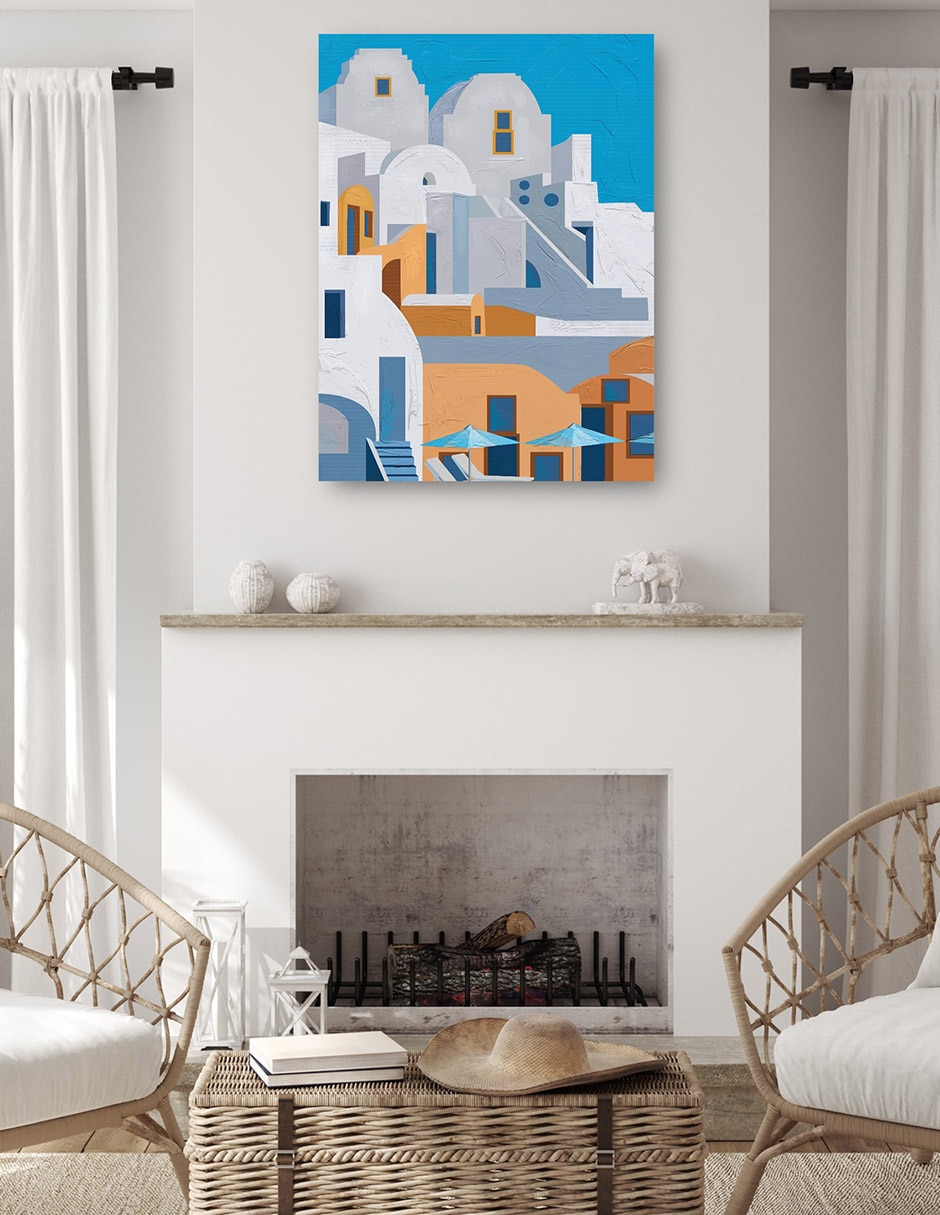Cuadro decorativo Santorini I técnica mixta Arquitectura 6