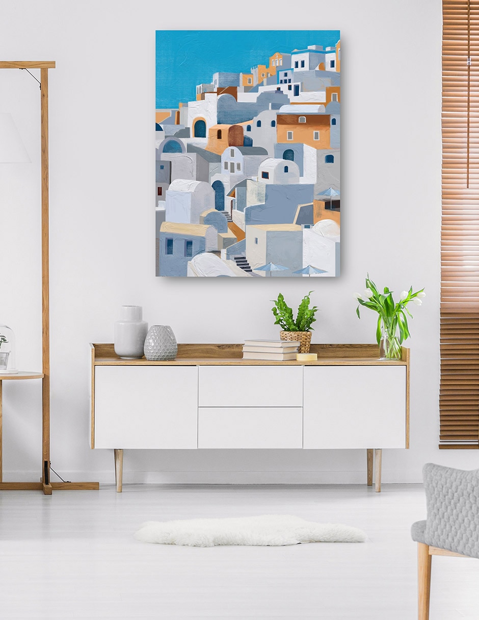 Cuadro decorativo Santorini II técnica mixta Arquitectura 4