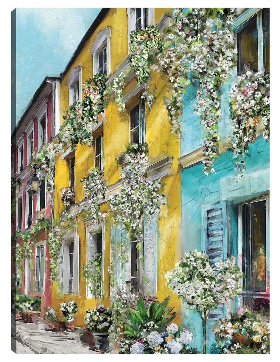 Cuadro decorativo Rue Des Fleurs técnica mixta Arquitectura