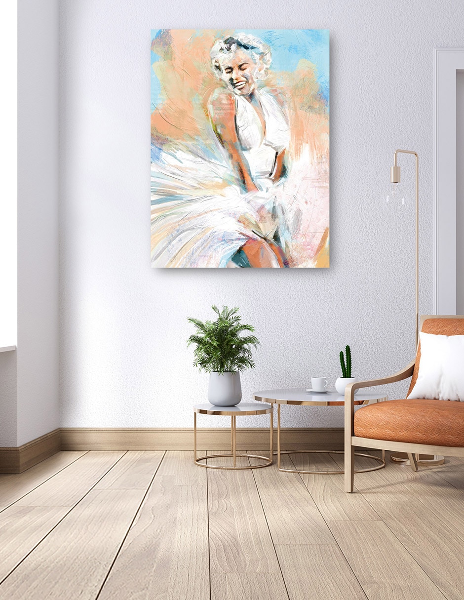 Cuadro decorativo Momento Marilyn técnica mixta Famosos 4