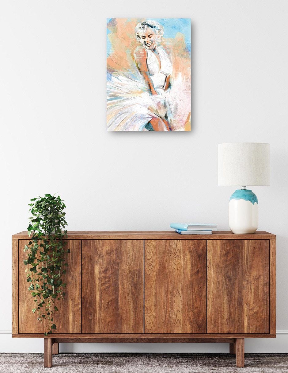 Cuadro decorativo Momento Marilyn técnica mixta Famosos 8