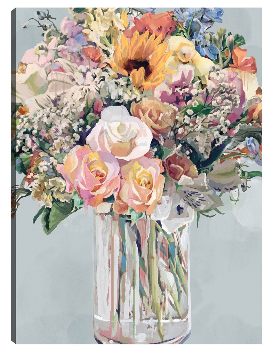 Cuadro decorativo Mazo Di Fiori técnica mixta Floreros