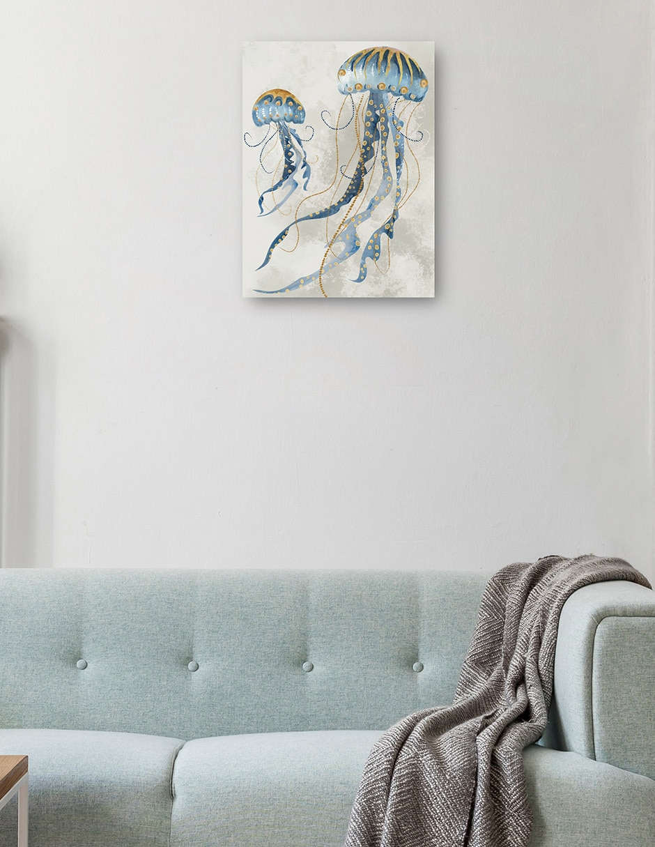 Cuadro decorativo Medusas De Mar II técnica mixta Criaturas Marinas 8
