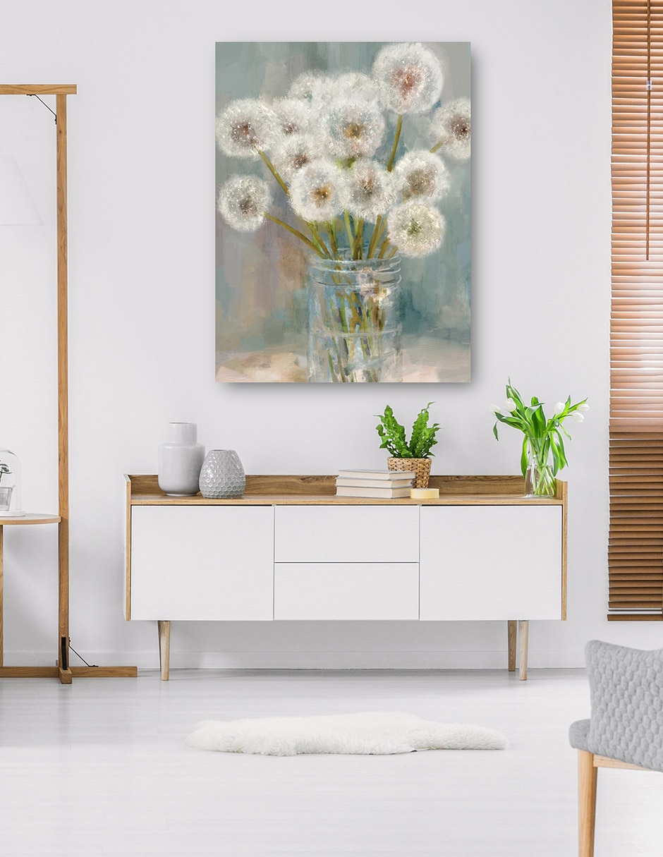 Cuadro decorativo Mason Jar Deseos I técnica mixta Floreros 4