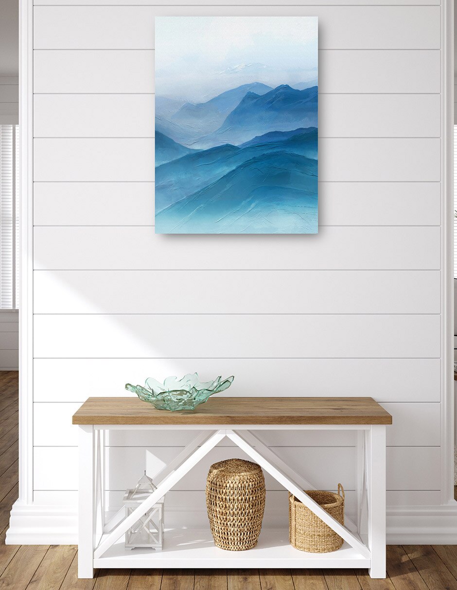 Cuadro decorativo Misty Blues técnica mixta Océanos 6