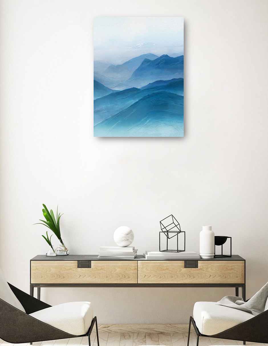 Cuadro decorativo Misty Blues técnica mixta Océanos 7