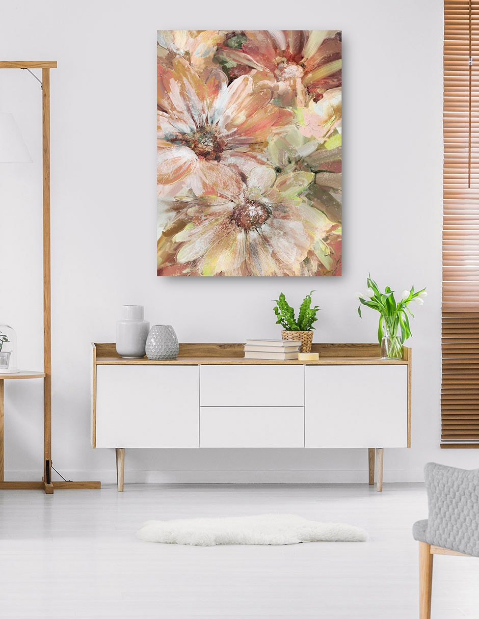 Cuadro decorativo Margaritas Preciosas técnica mixta Floración 4