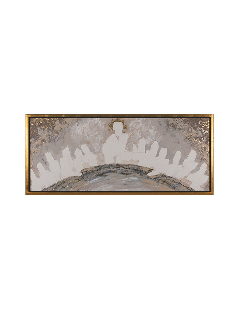 Pintura Última cena white&gold técnica mixta Pintura Última cena white&gold técnica mixta