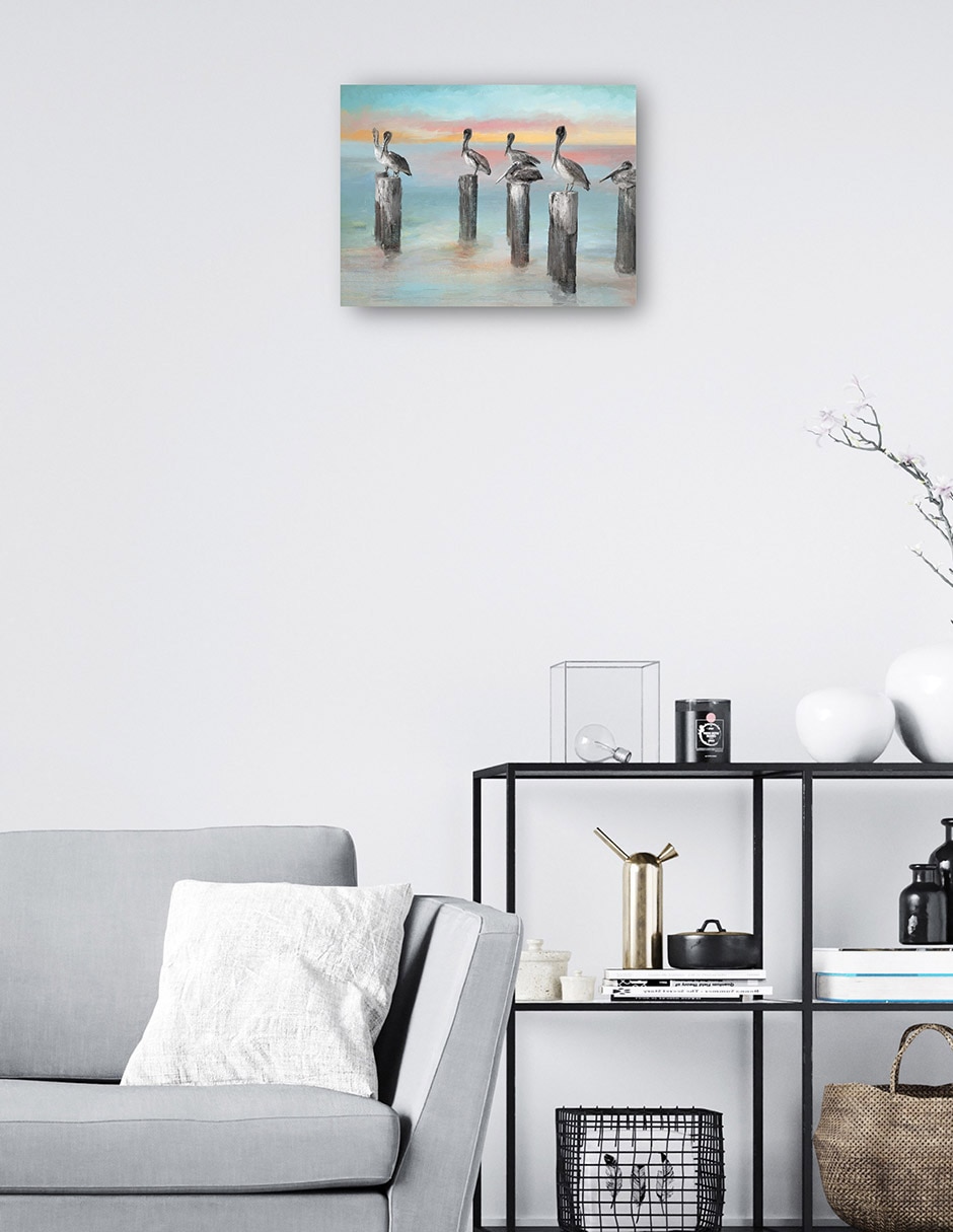 Cuadro decorativo Sorbete de amanecer técnica mixta Playas 3