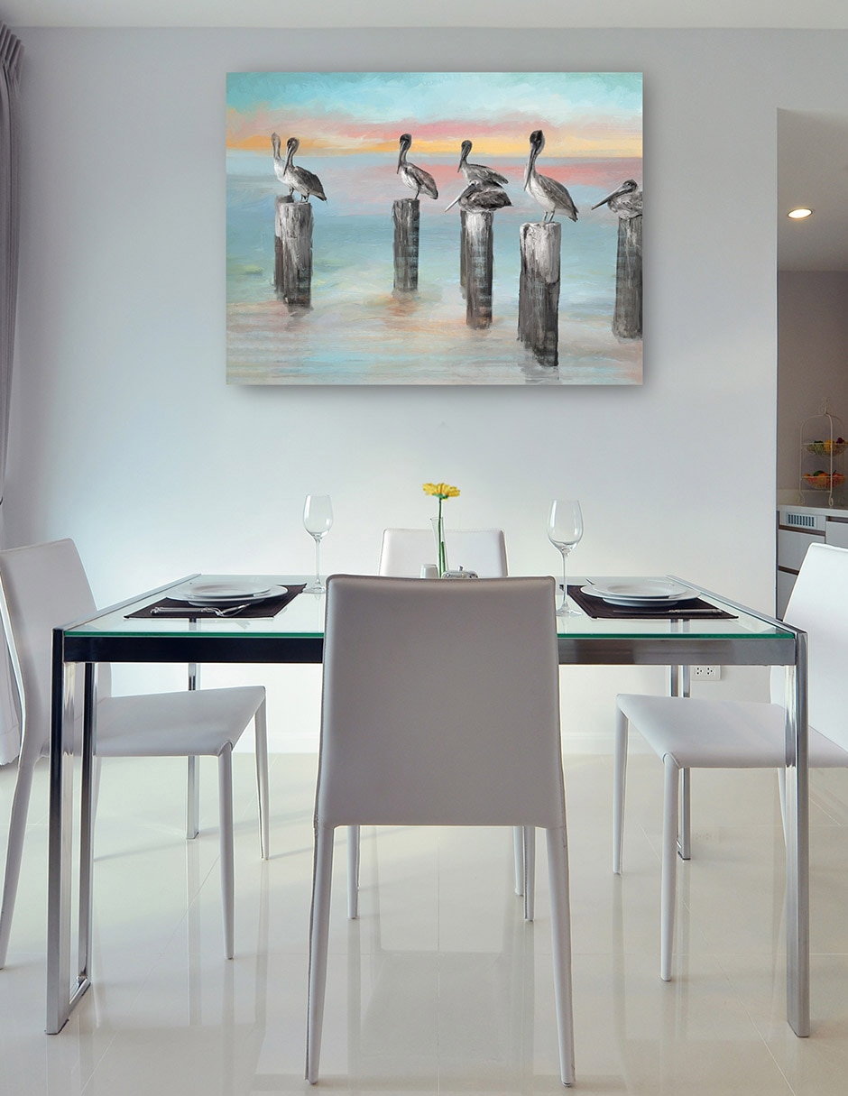 Cuadro decorativo Sorbete de amanecer técnica mixta Playas 7