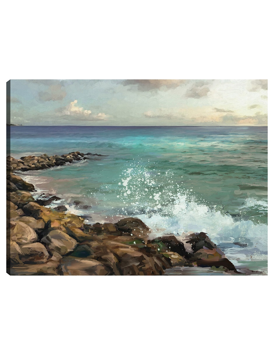 Cuadro decorativo Orilla Rocosa técnica mixta Playas