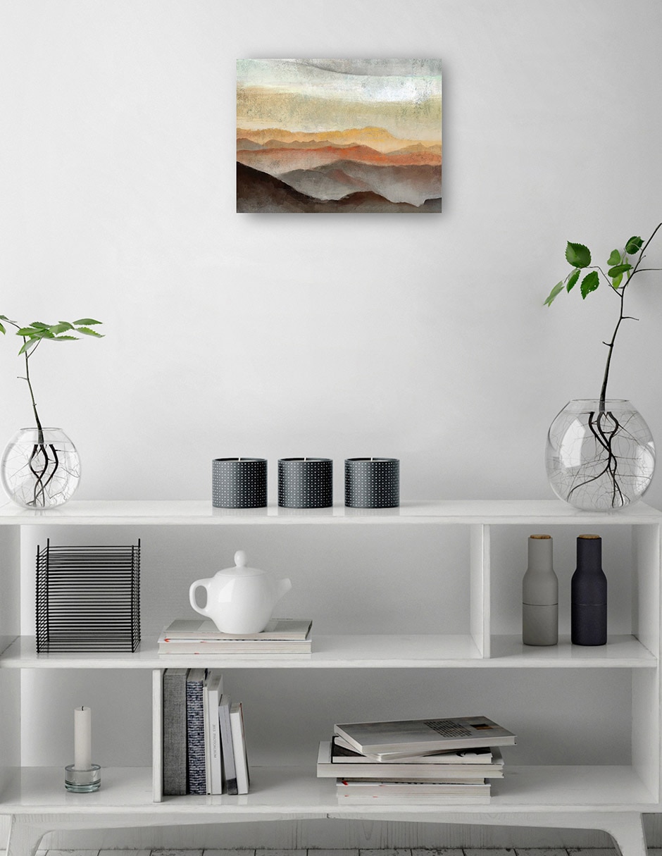 Cuadro decorativo técnica mixta Montañas 2