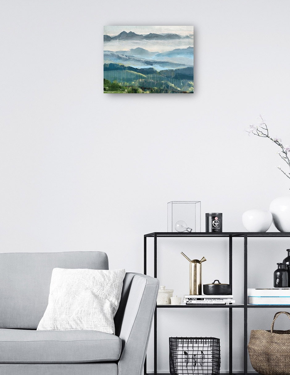 Cuadro decorativo técnica mixta Montañas 2