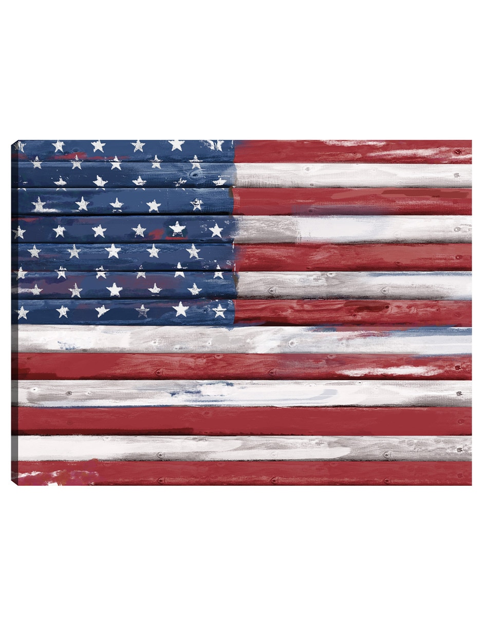 Cuadro decorativo Shiplap Lealtad I técnica mixta Patriotismo