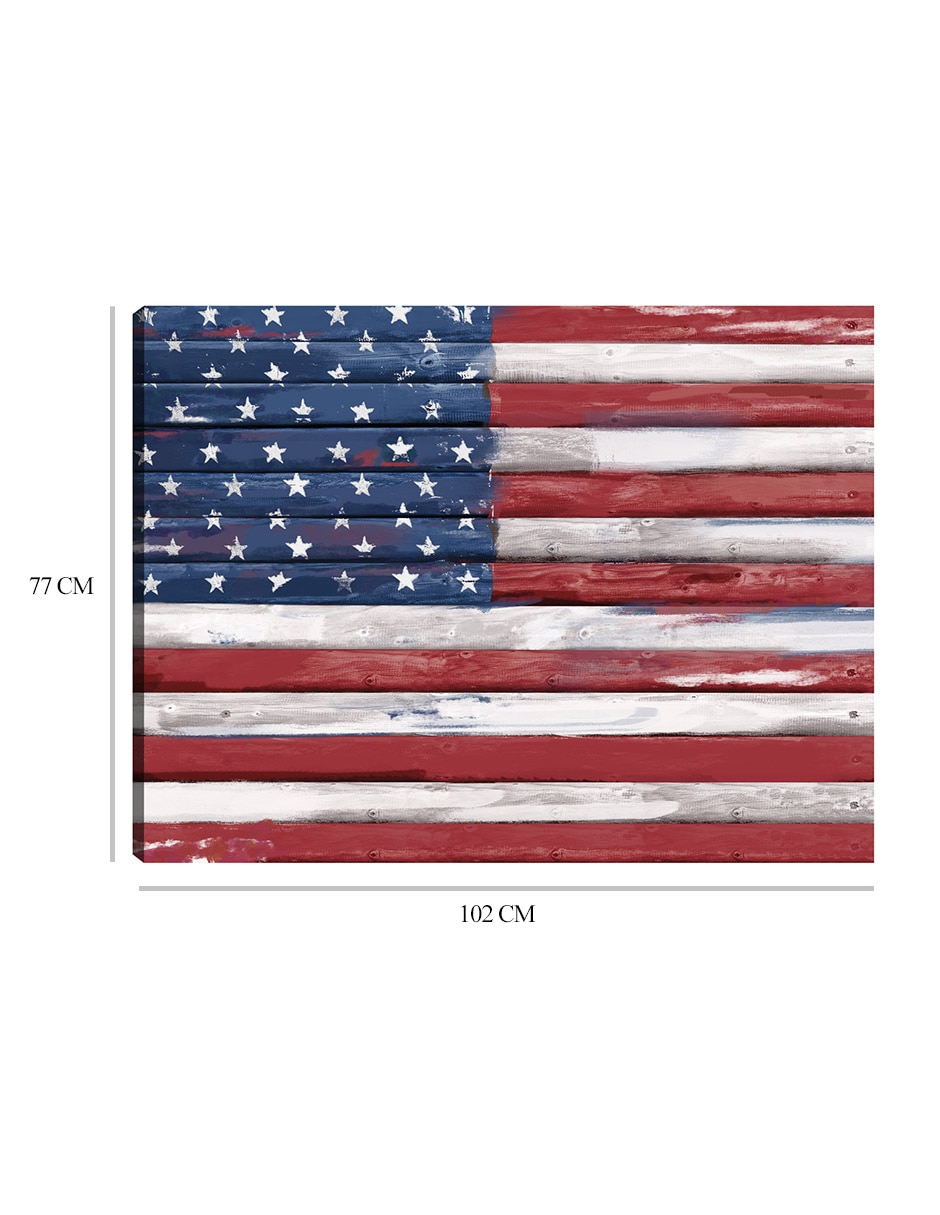 Cuadro decorativo Shiplap Lealtad I técnica mixta Patriotismo 9