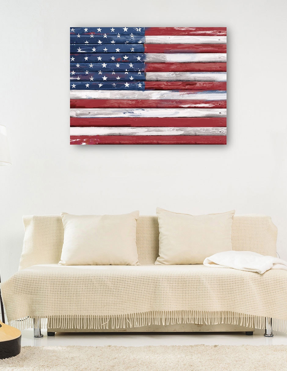 Cuadro decorativo Shiplap Lealtad I técnica mixta Patriotismo 5