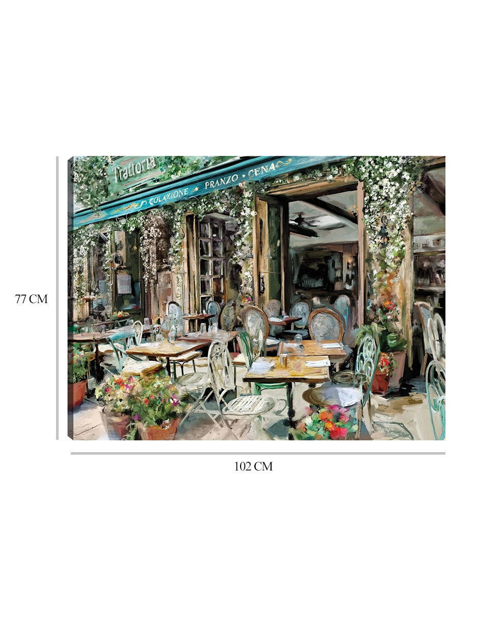 Cuadro decorativo Trattoria técnica mixta Lugares 9