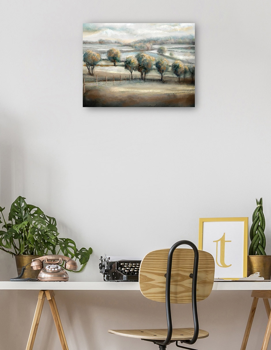 Cuadro decorativo VIsión Pastoral I técnica mixta Campos 3