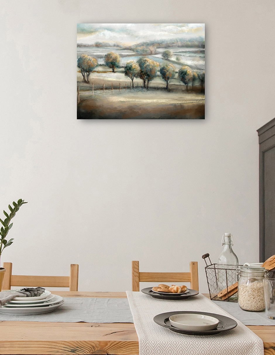 Cuadro decorativo VIsión Pastoral I técnica mixta Campos 4