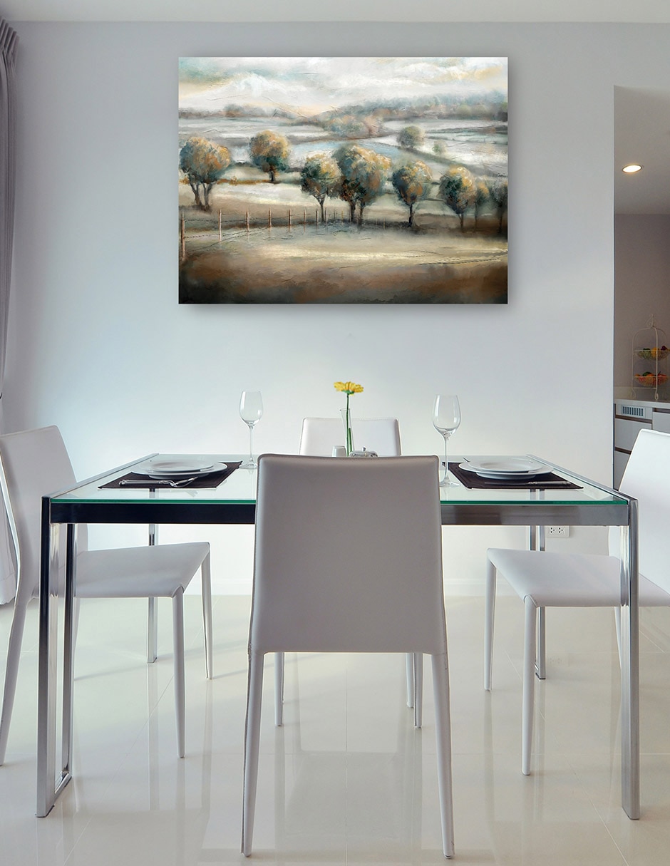 Cuadro decorativo VIsión Pastoral I técnica mixta Campos 6