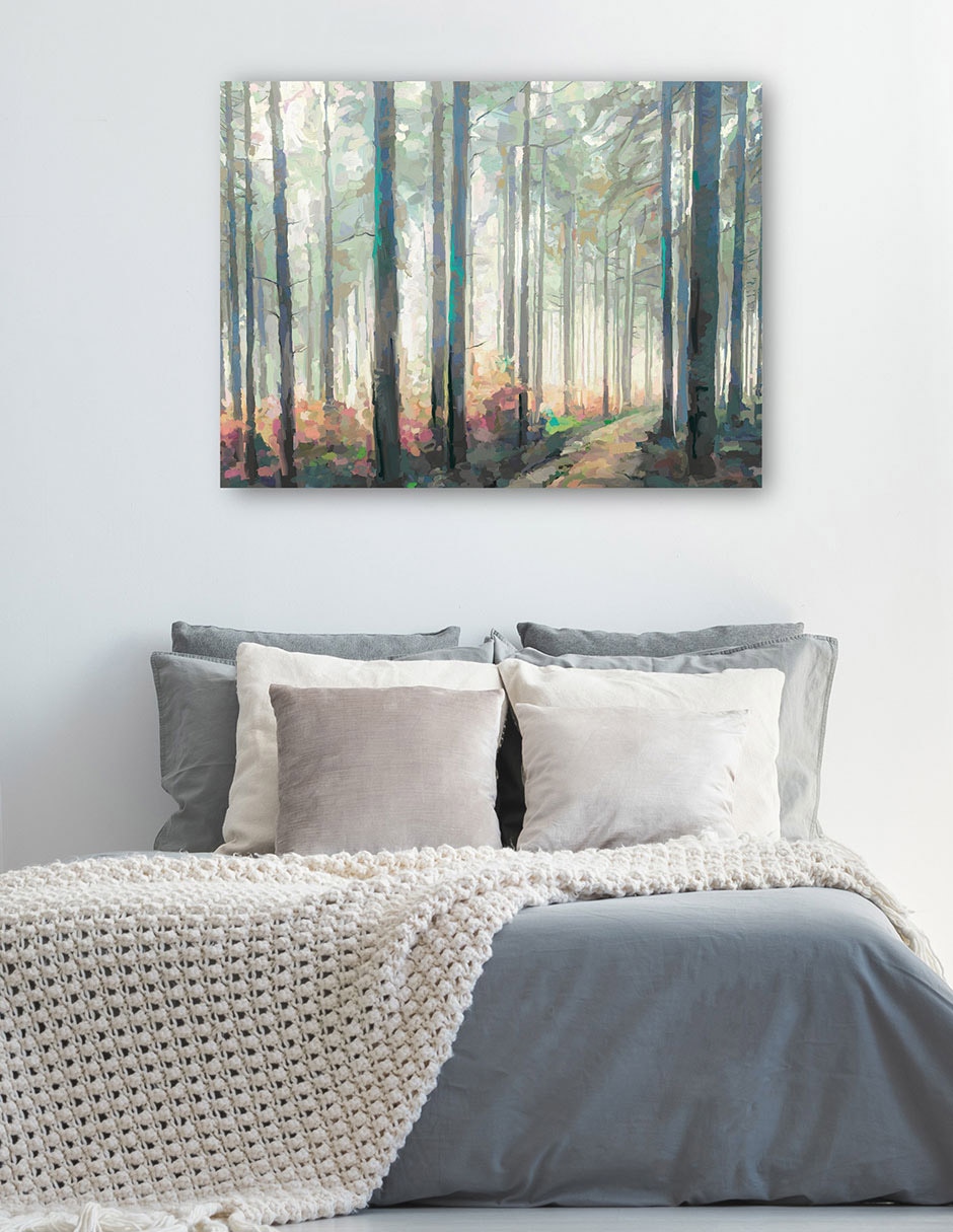 Cuadro decorativo Viaje al bosque técnica mixta Bosques 6
