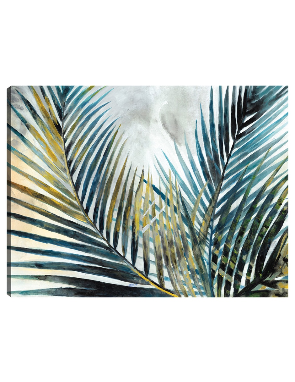Cuadro decorativo Palma de colores II técnica mixta Floral