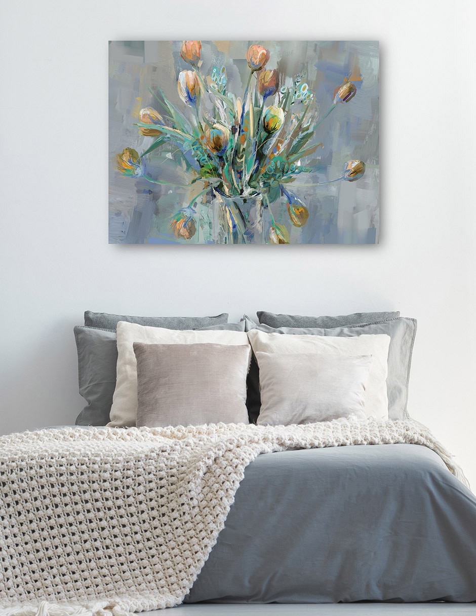 Cuadro decorativo Ramo De Tulipanes técnica mixta Floreros 5