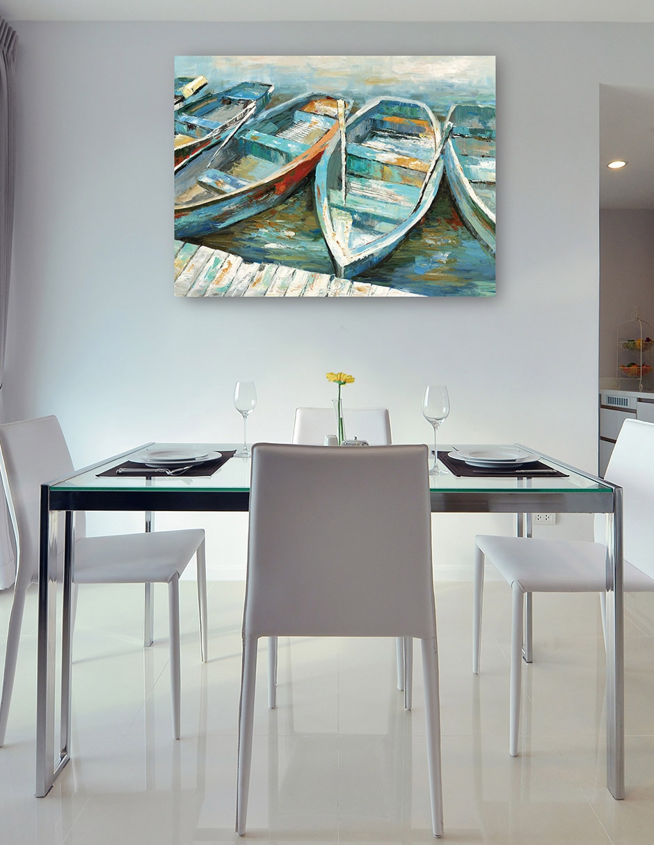 Cuadro decorativo Remo II técnica mixta Muelles 6