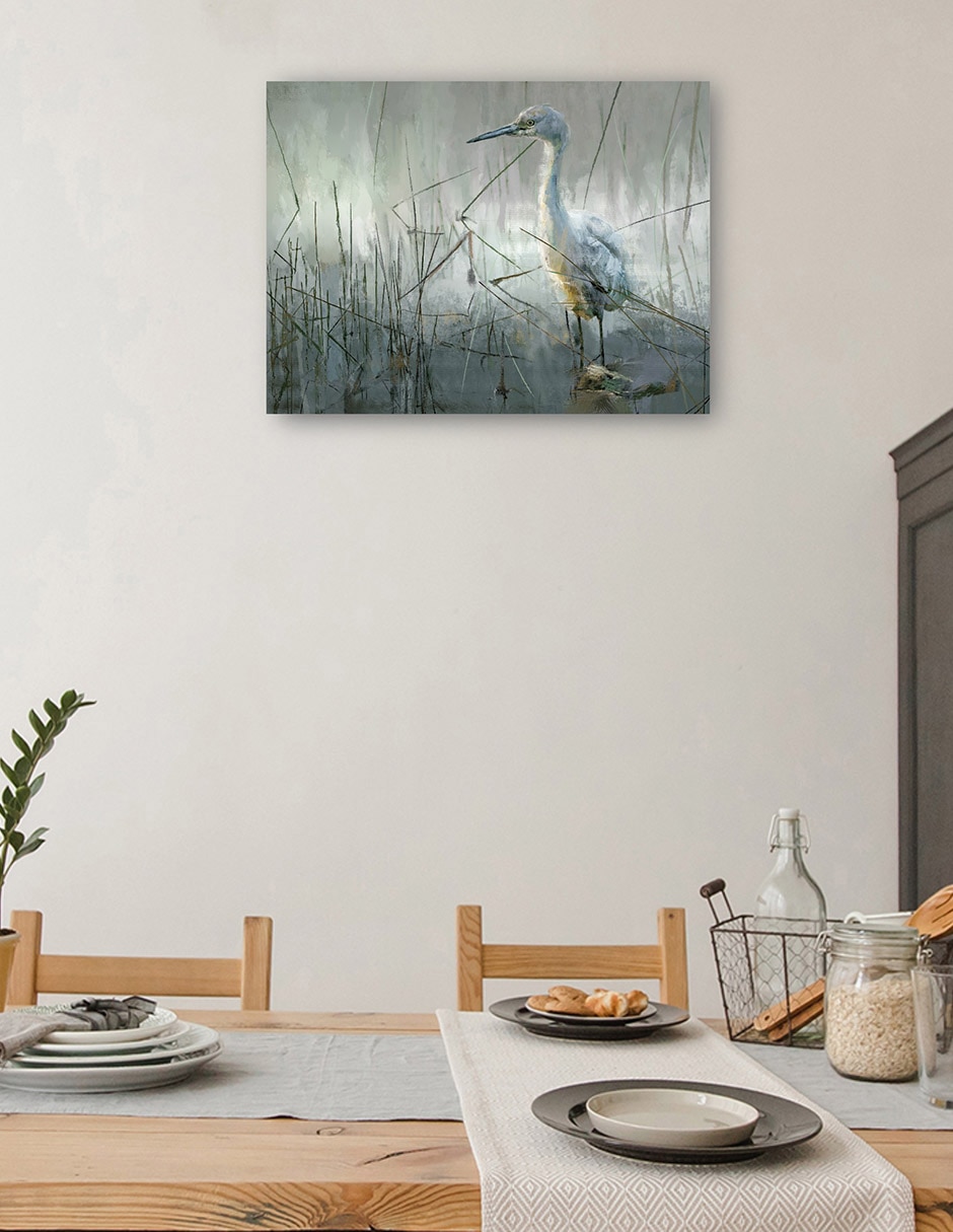 Cuadro decorativo Pausa en la costa técnica mixta Aves silvestres 5