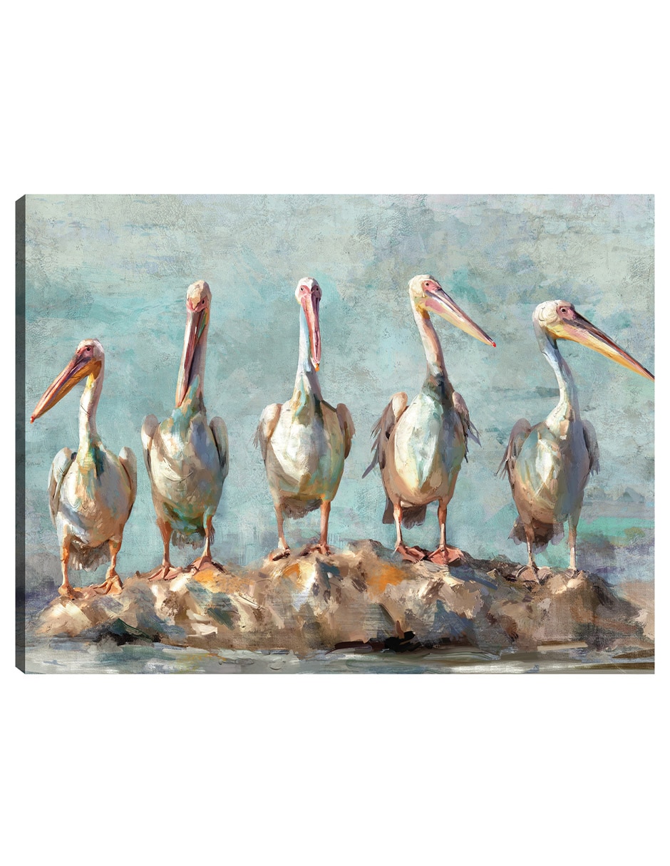 Cuadro decorativo Pausa Pelícano técnica mixta Aves Silvestres Cuadro decorativo Pausa Pelícano técnica mixta Aves Silvestres