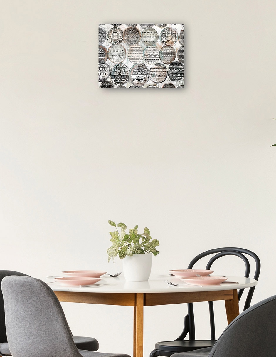 Cuadro decorativo Rondas Tribales técnica mixta Símbolos 2