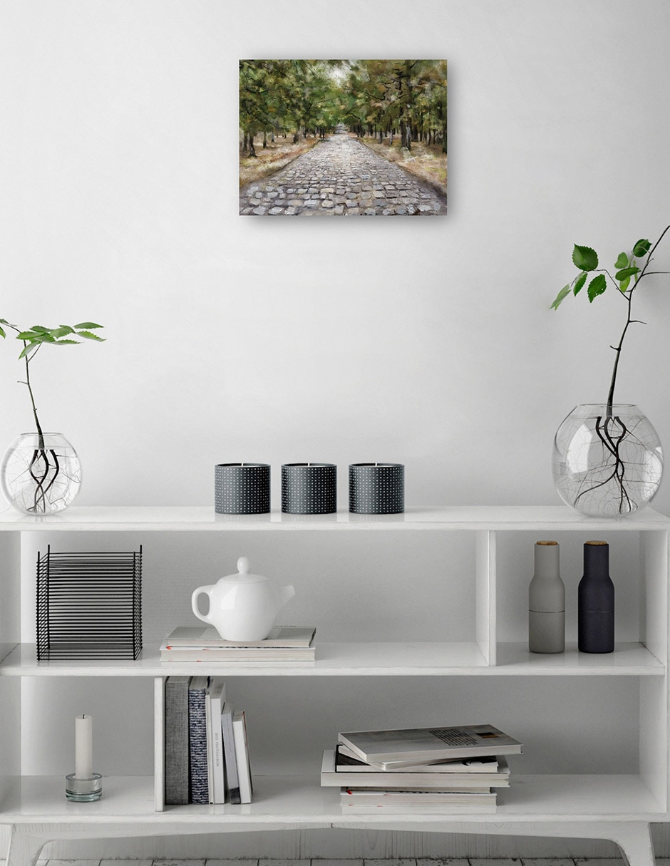 Cuadro decorativo Camino Menos Transitado técnica mixta Bosques 2