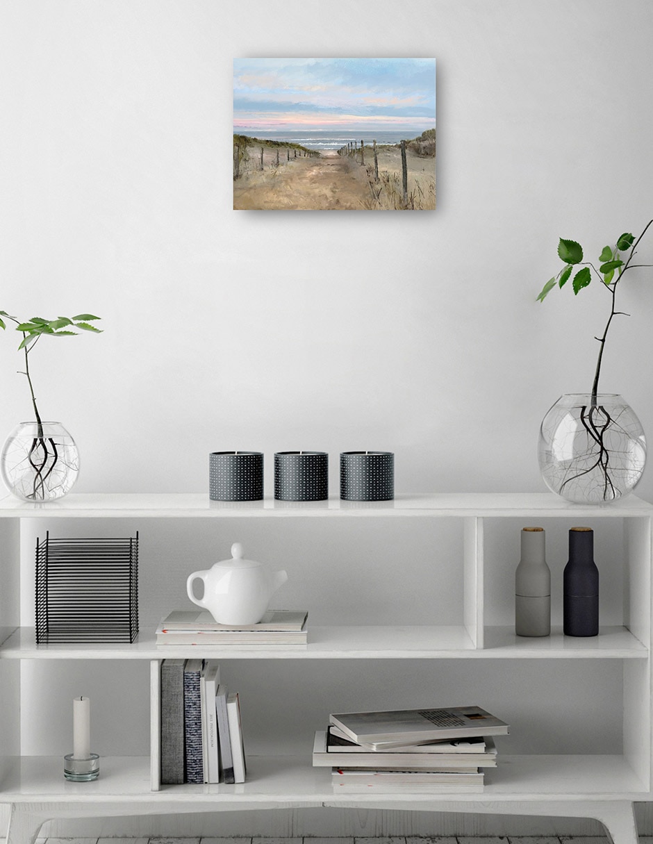 Cuadro decorativo Amanecer de la isla técnica mixta Playas 3