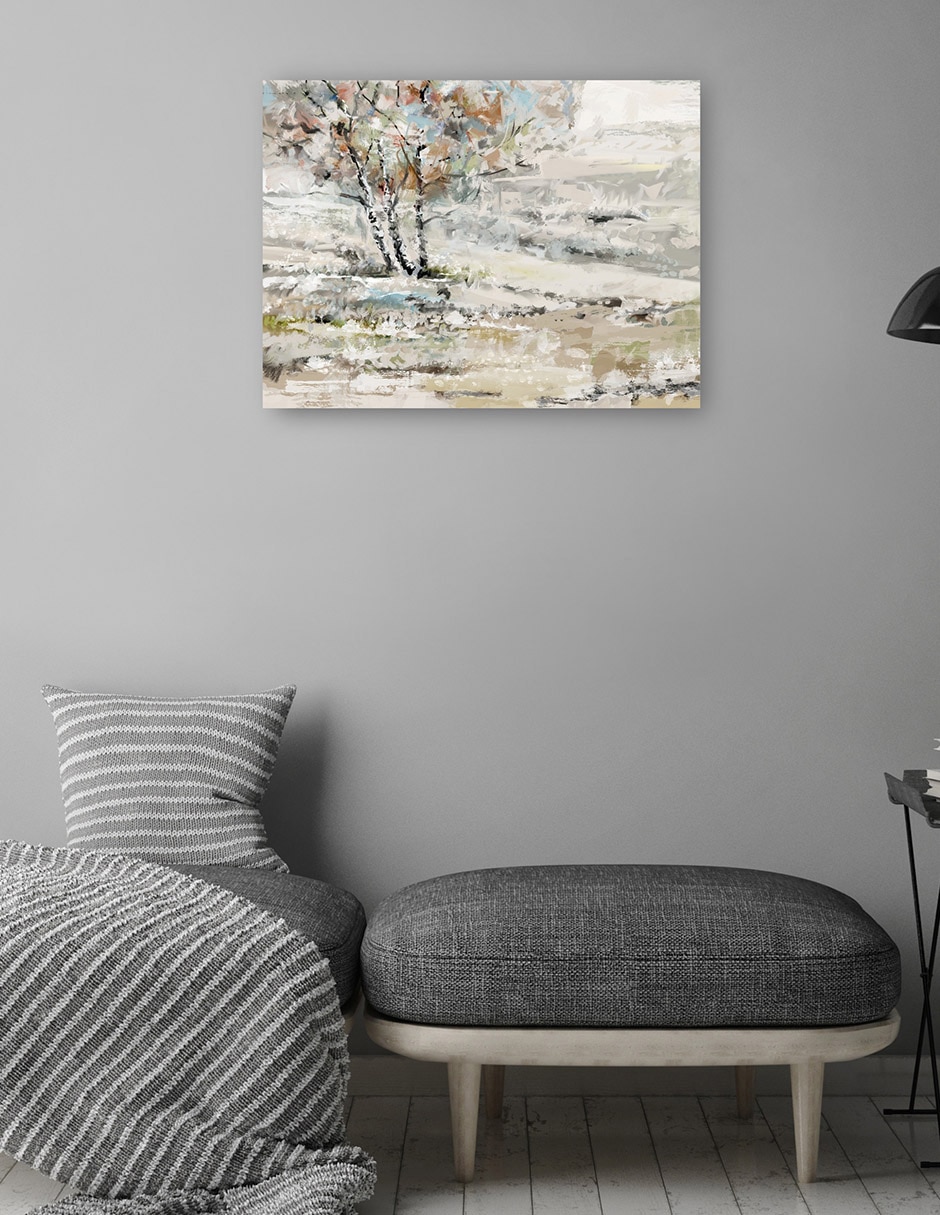 Cuadro decorativo Árbol del prado técnica mixta Bosques 5