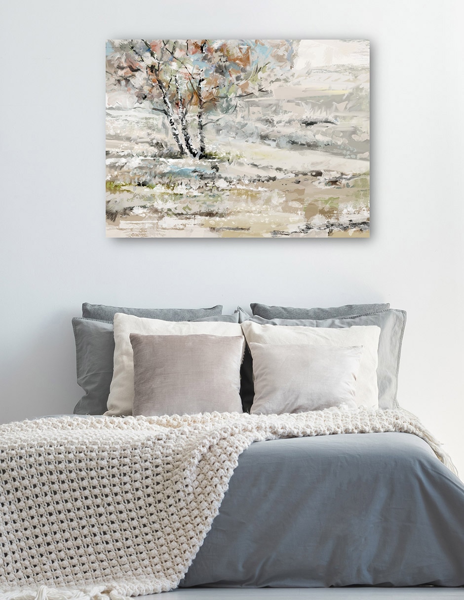 Cuadro decorativo Árbol del prado técnica mixta Bosques 6