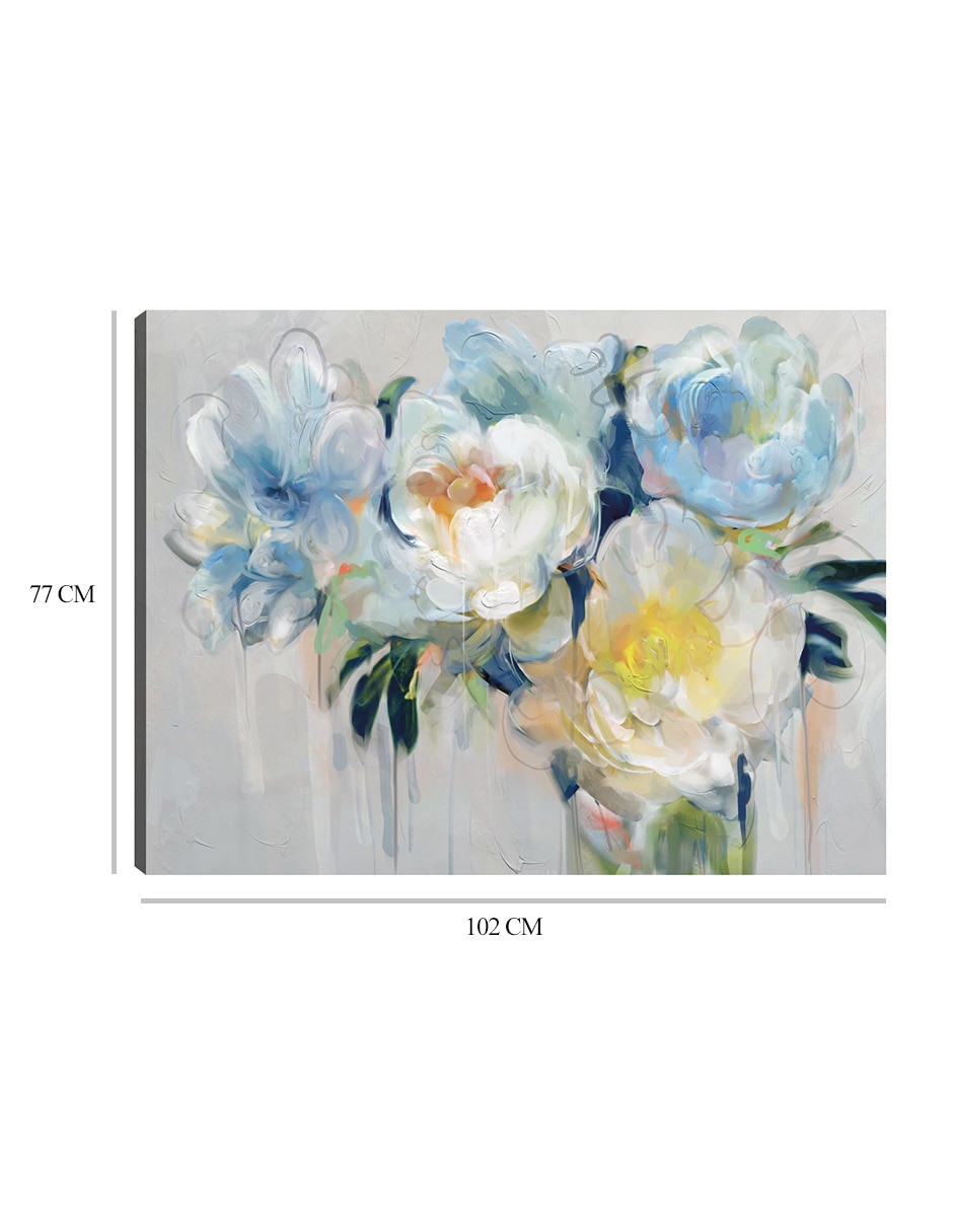Cuadro decorativo Collage de Flores técnica mixta Floreros 9