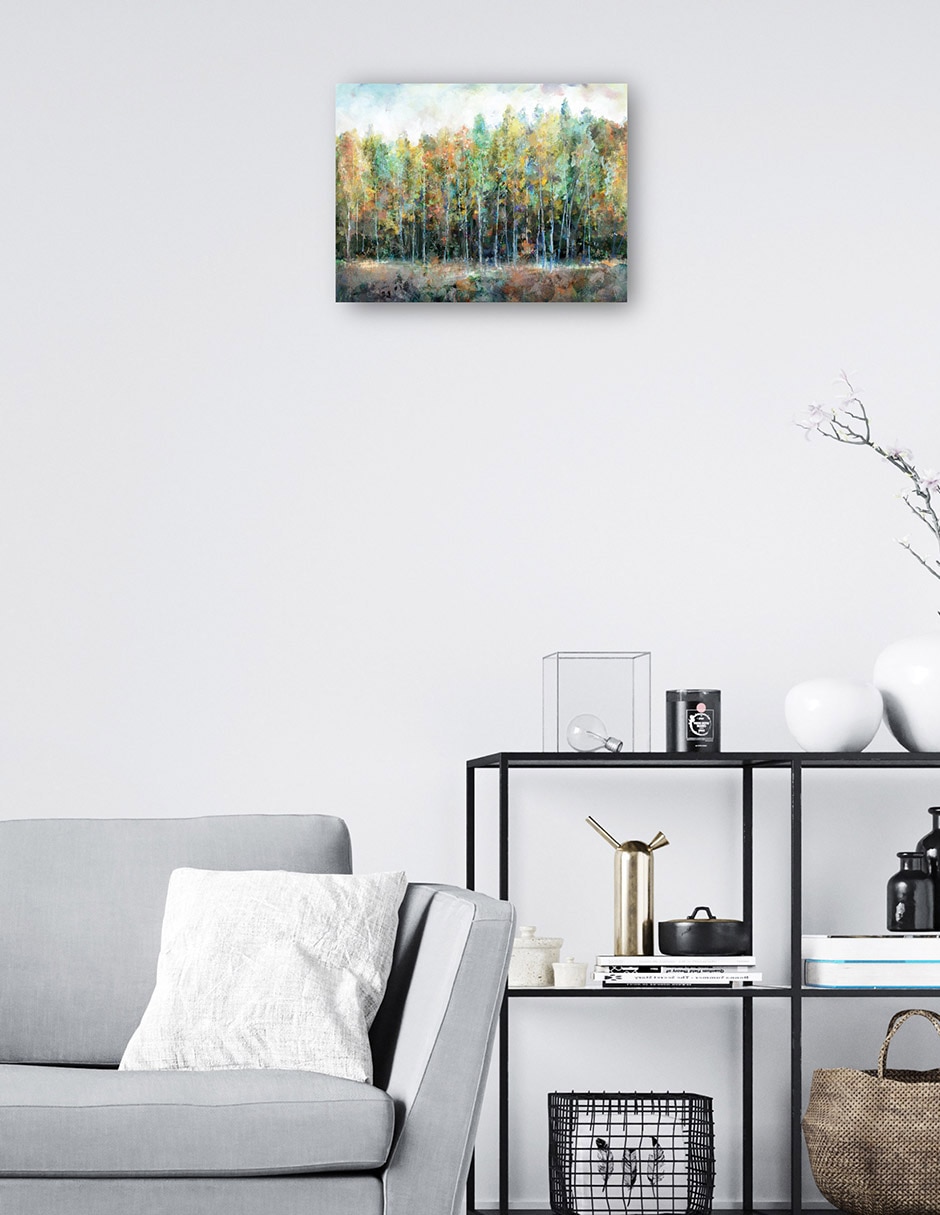 Cuadro decorativo Bosque prismático técnica mixta Bosques 3