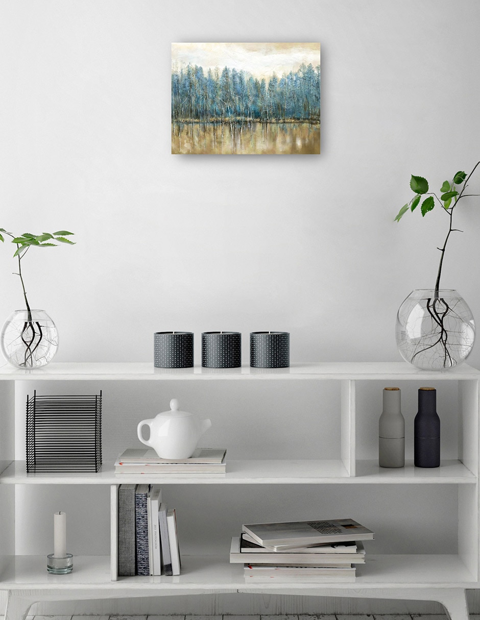 Cuadro decorativo Blues Junto al Lago técnica mixta Lagos 2