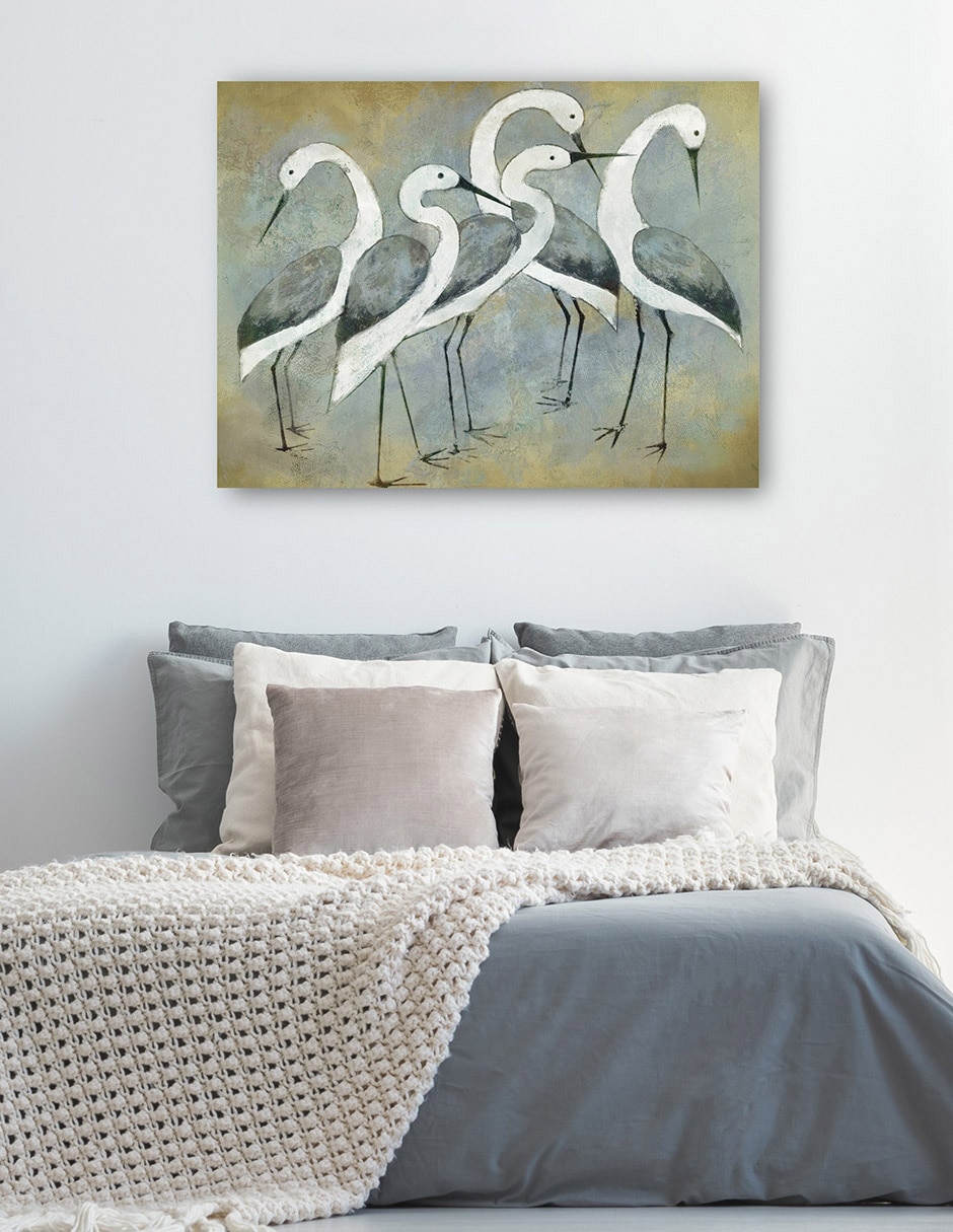 Cuadro decorativo técnica mixta Aves Silvestres 5