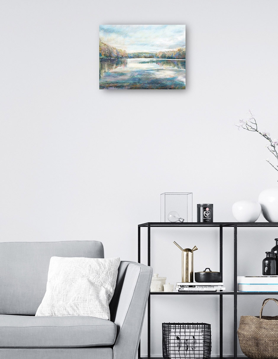 Cuadro decorativo Lugar de Verano técnica mixta Lagos 2