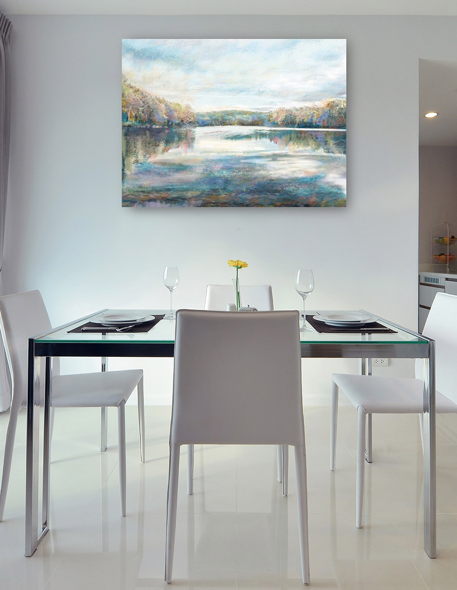 Cuadro decorativo Lugar de Verano técnica mixta Lagos 6