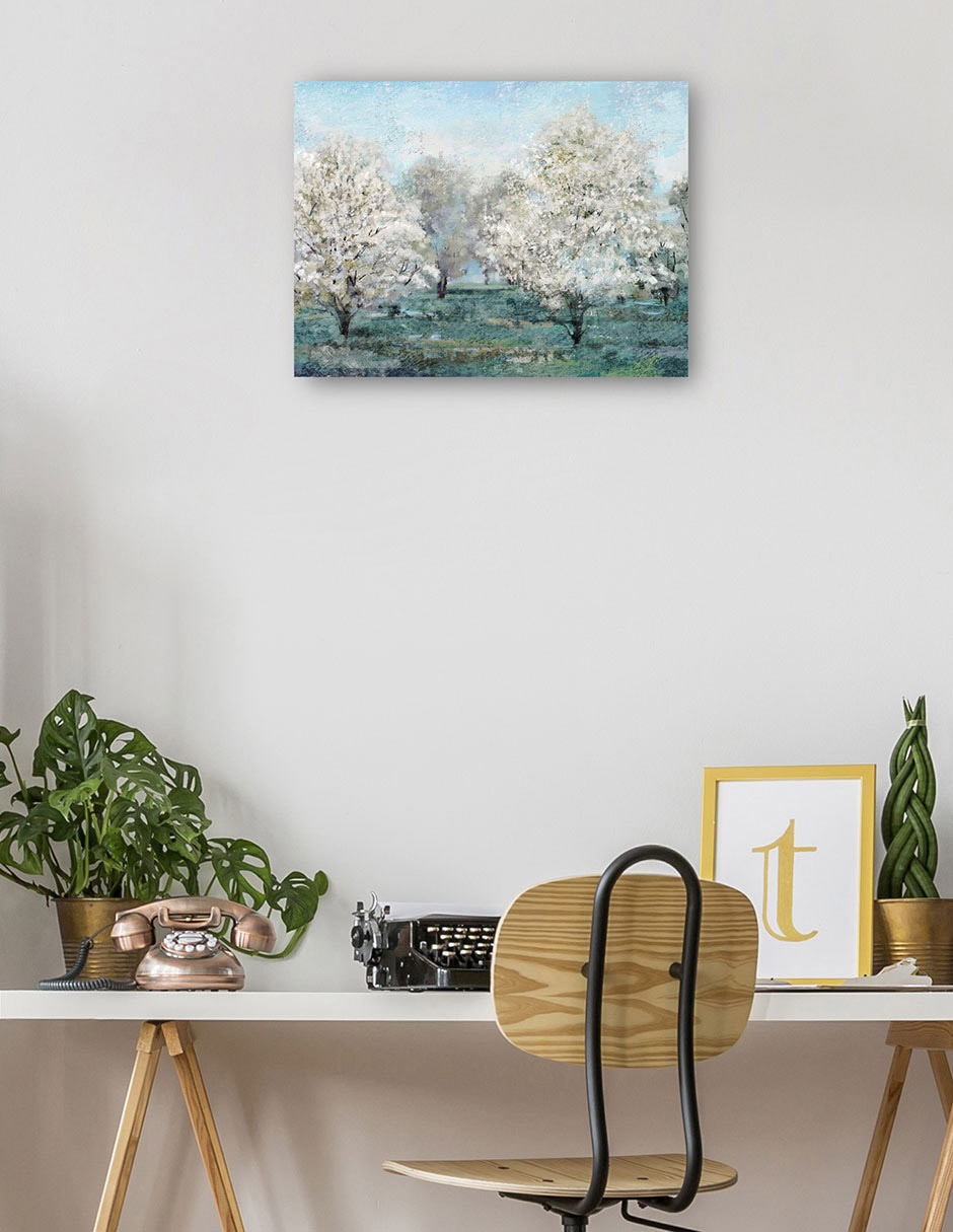 Cuadro decorativo Arboles en Flor técnica mixta Campos 3