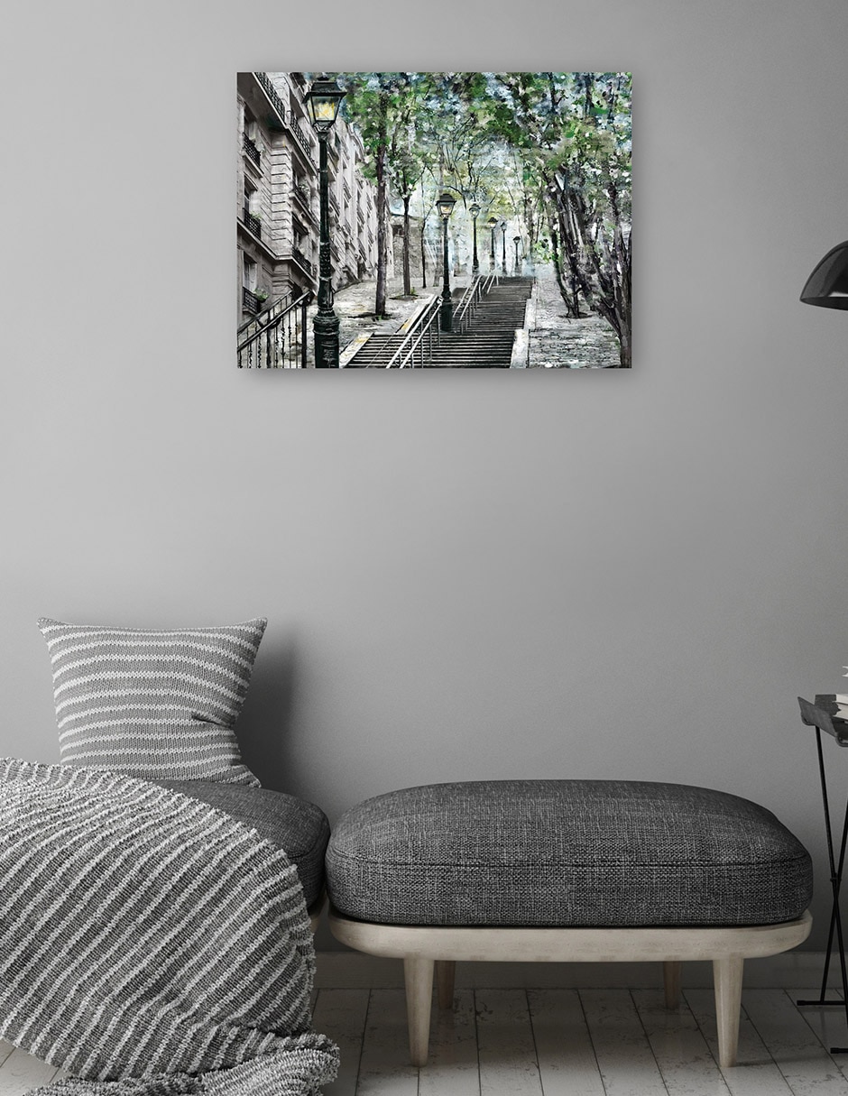 Cuadro decorativo Montmartre técnica mixta Arquitectura 5