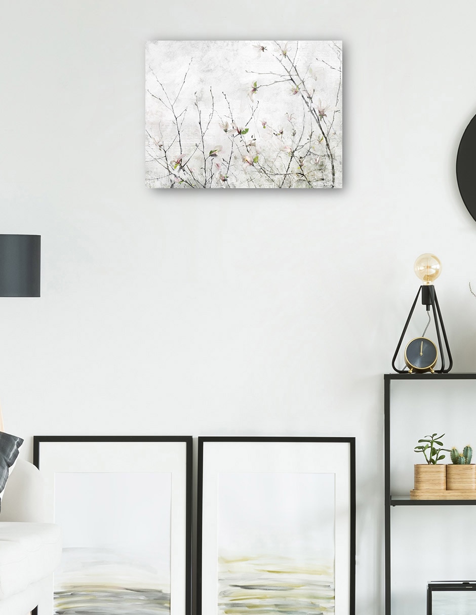 Cuadro decorativo Momento de magnolia técnica mixta Floración 4