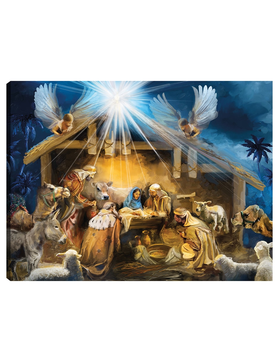 Cuadro decorativo Natividad II técnica mixta Pesebre