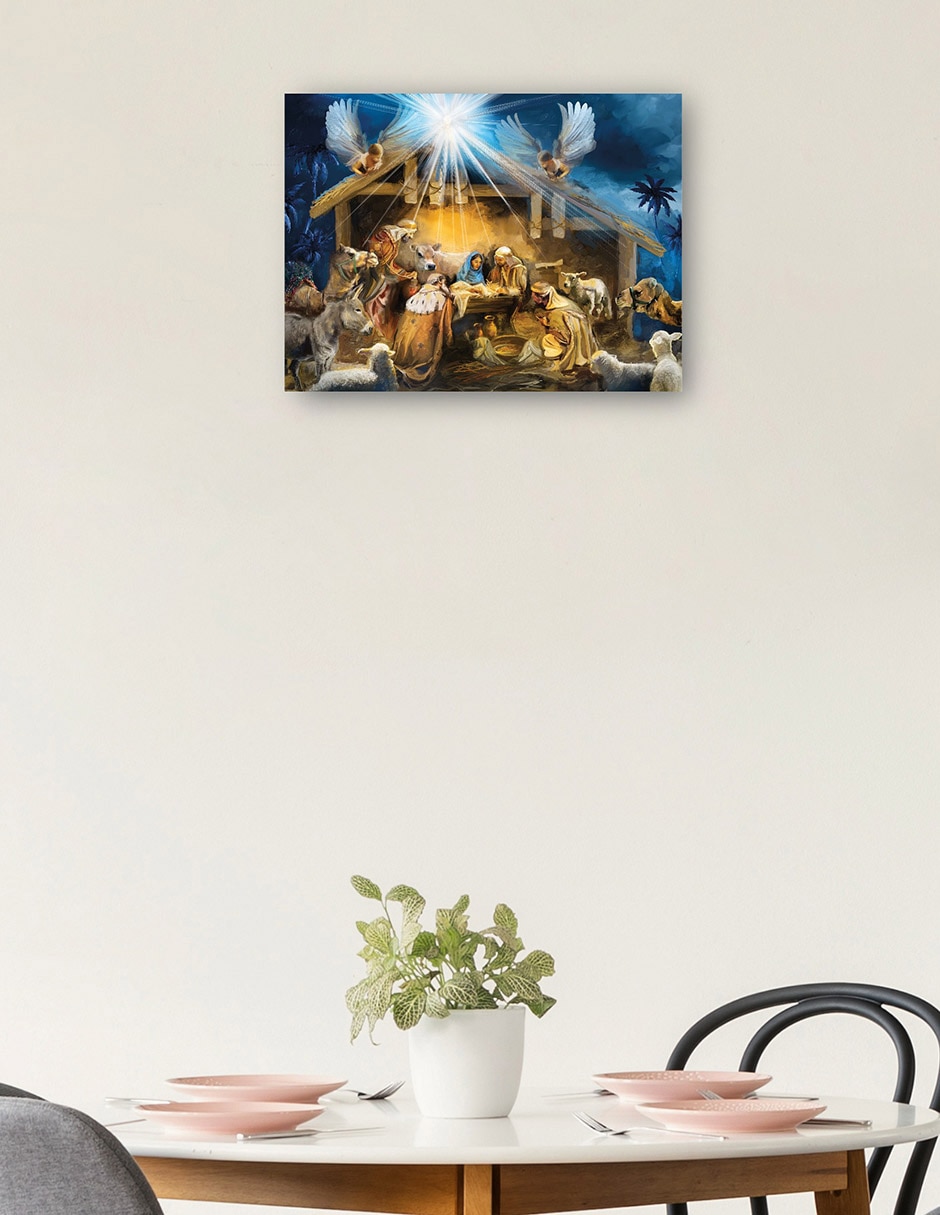 Cuadro decorativo Natividad II técnica mixta Pesebre 2