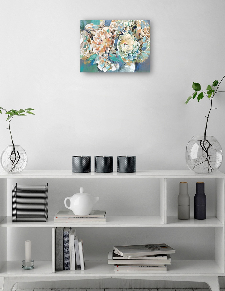 Cuadro decorativo Coro de Primavera técnica mixta Floreros 3